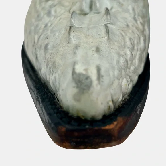 Rogers Turquoise Croc-Embossed Cowboy Boots - Picture 12 of 16